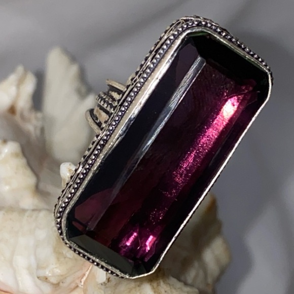 Stampd Jewelry - Exotic Syberian Plum Quartz Handcrafted vintage 925 ring